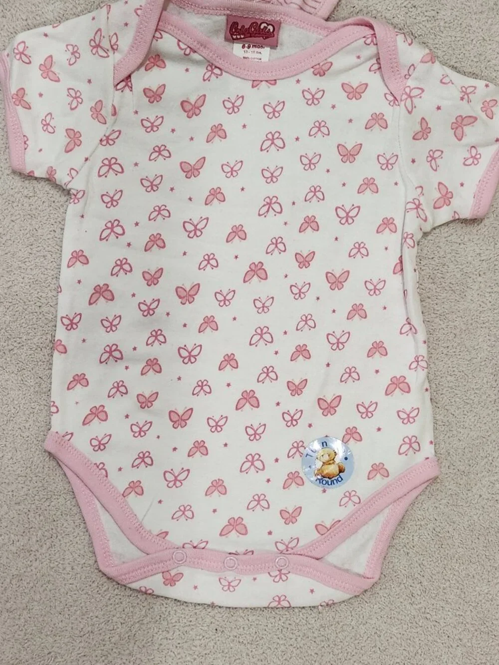 Only Girls - Baby Girls' 3-Pc Butterfly Onesie Set